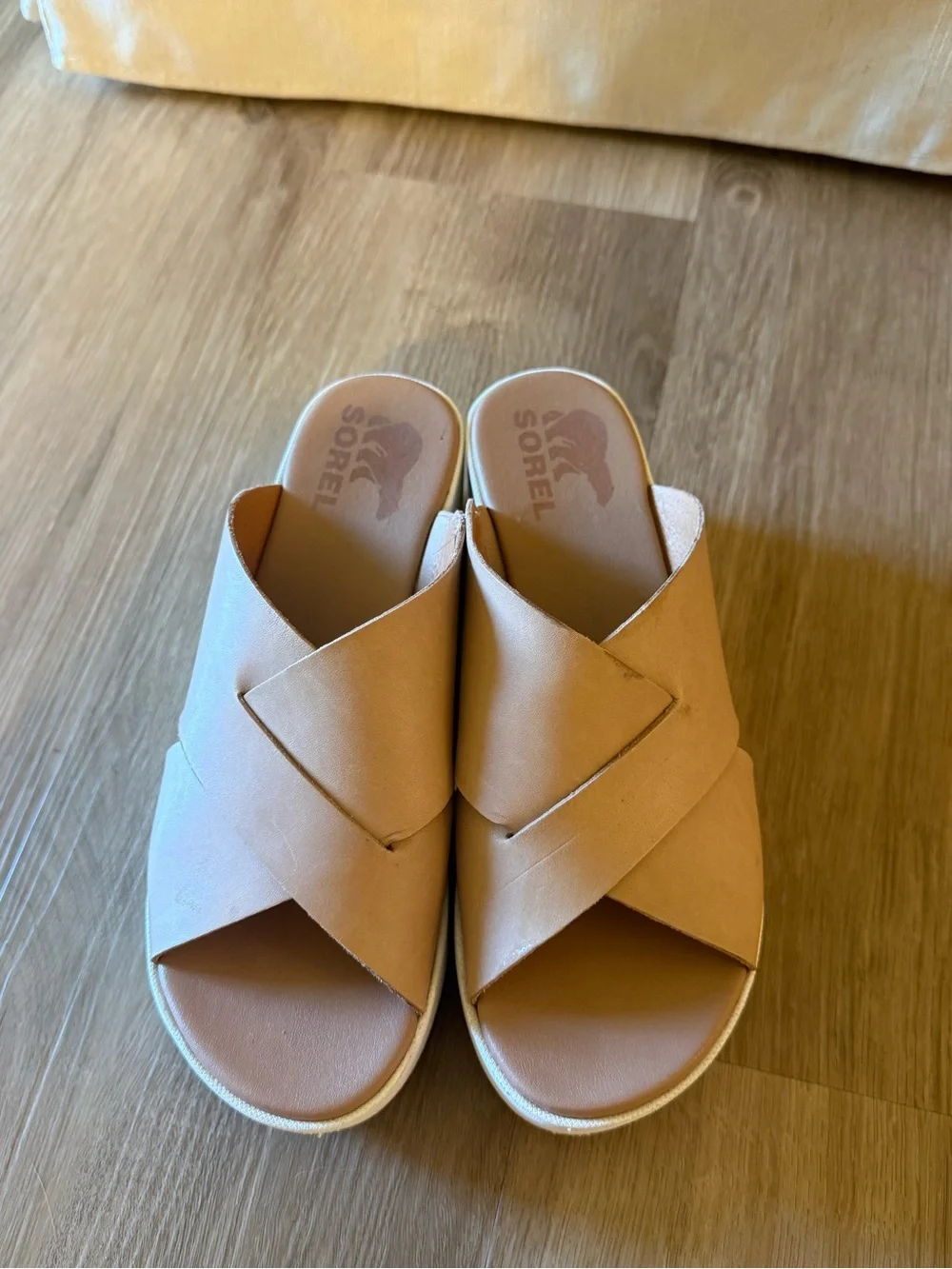 Sorel Cameron Beige Wedges